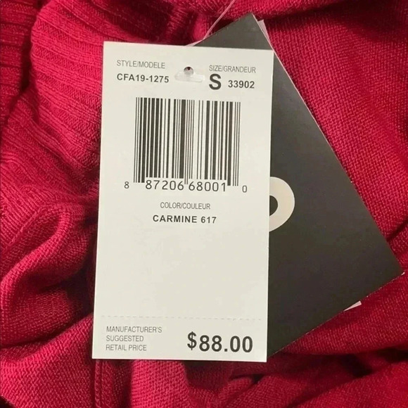 Jeanne Pierre Red Cashmere Infused Sweater​​ - Picture 8 of 11